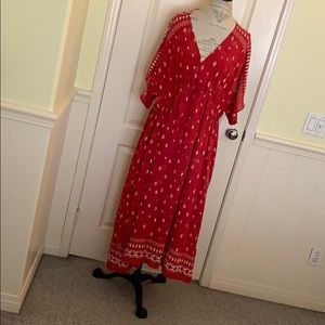 NWT red/white Knox Rose maxi dress - size XXL